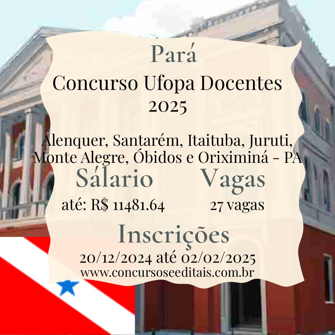 Imagem ilustrativa do concurso Ufopa