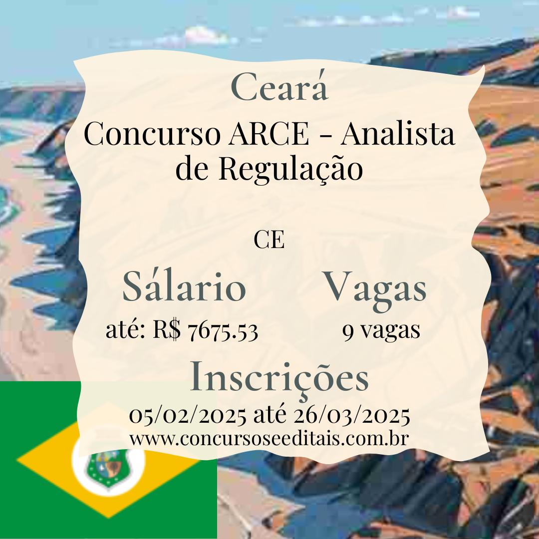 Concurso Público ARCE: Salários de R$ 7,6 mil te esperam!