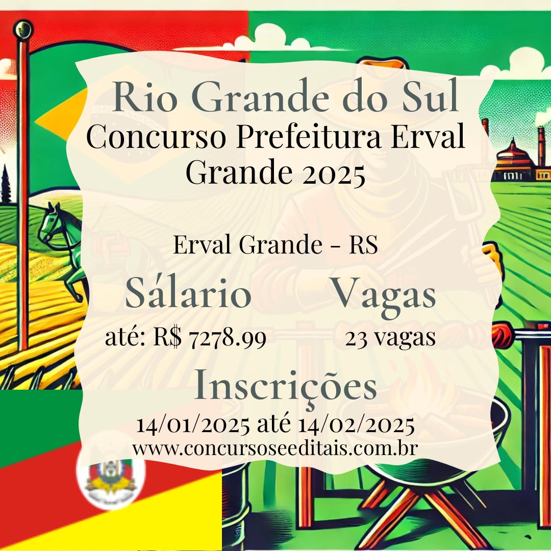 Imagem ilustrativa do concurso em erval grande