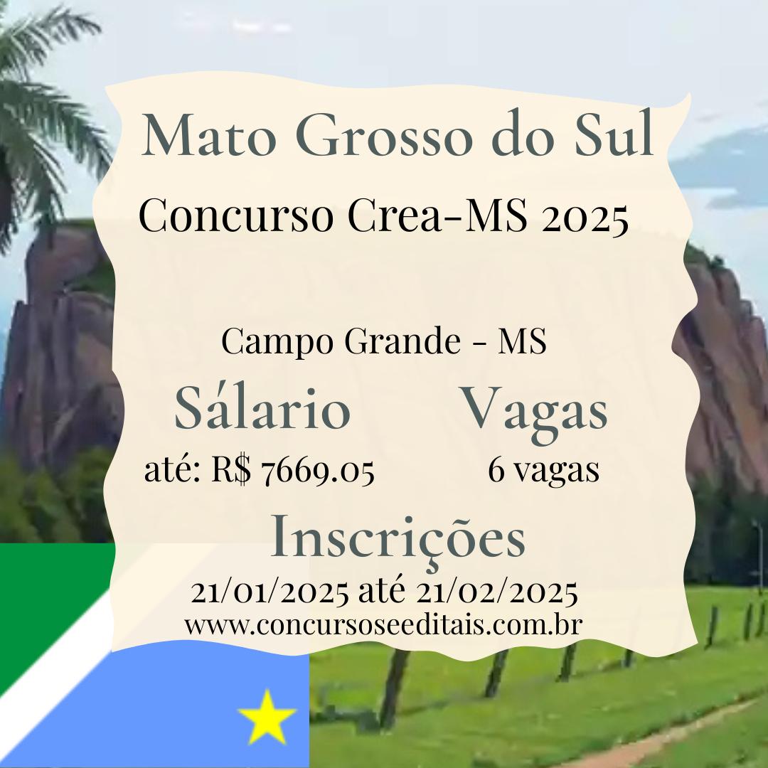 Imagem ilustrativa do concurso crea-ms