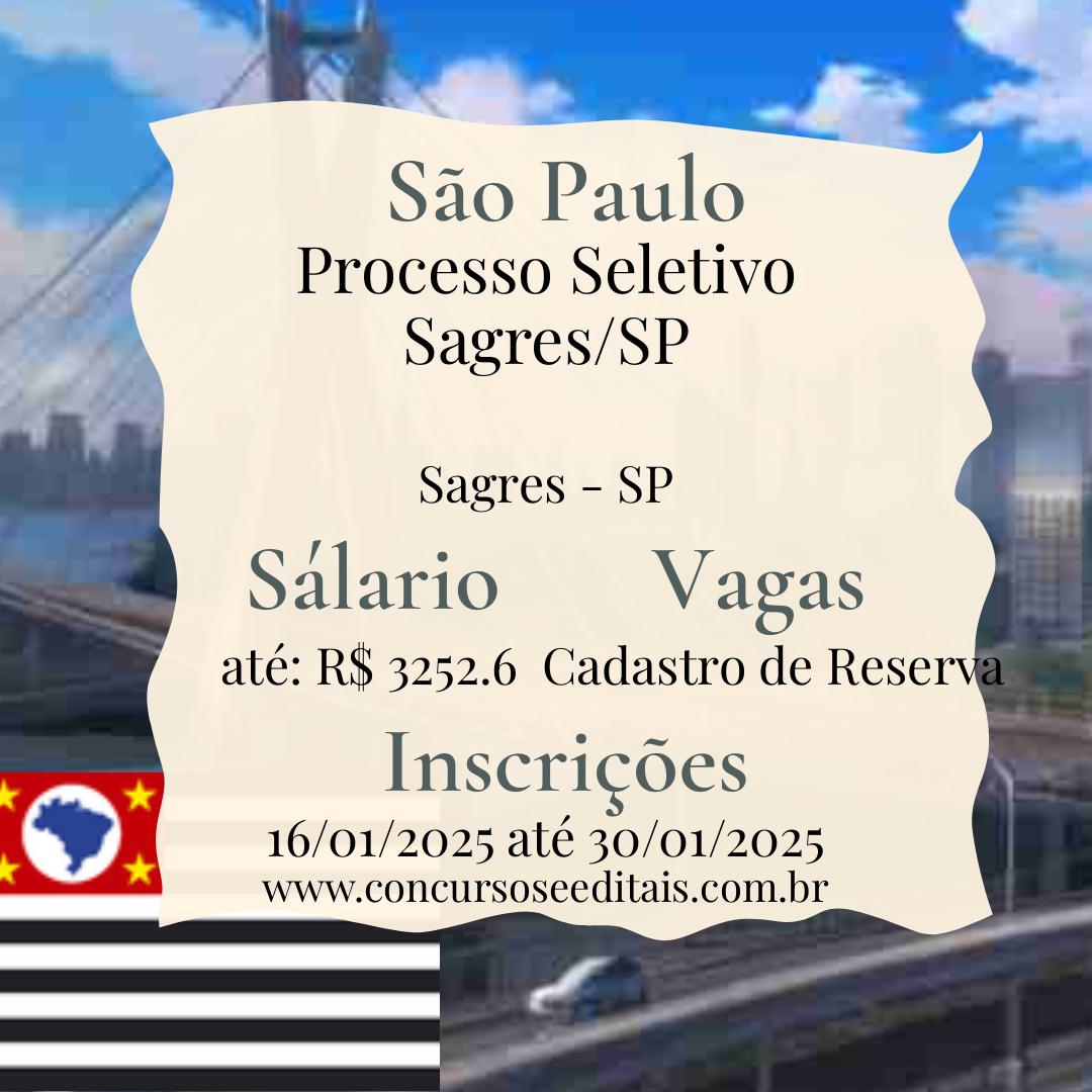 Processo Seletivo em Sagres-SP: Para Cadastro de Reserva!