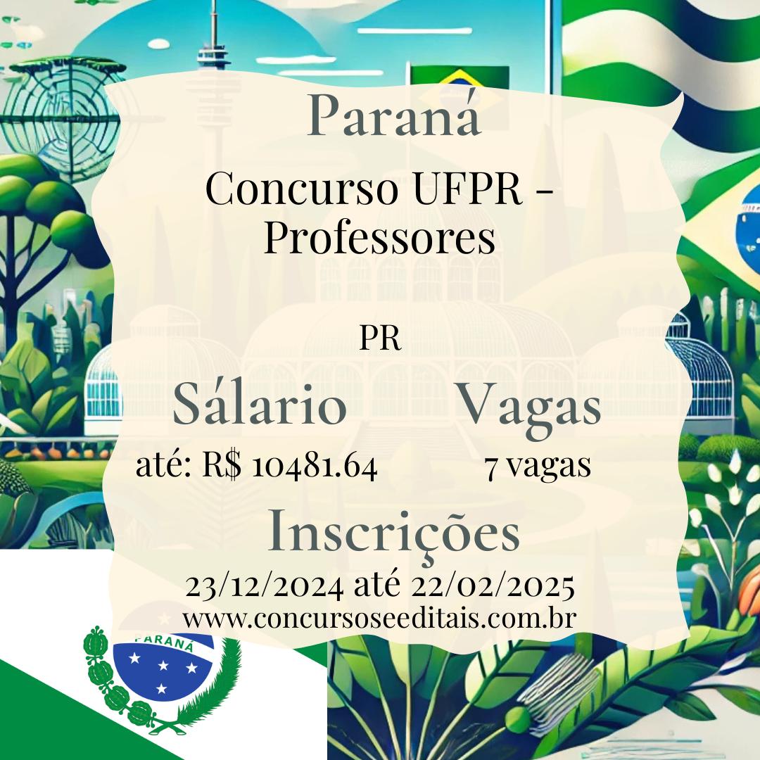 Concurso UFPR: 7 Vagas para Professores Nível Superior!  🎉