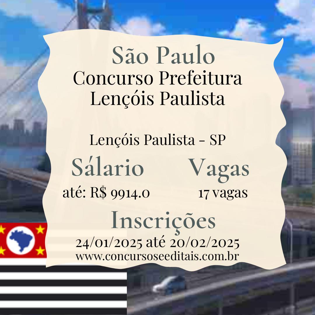 Concursos Públicos em Lençóis Paulista: 17 Vagas Abertas!