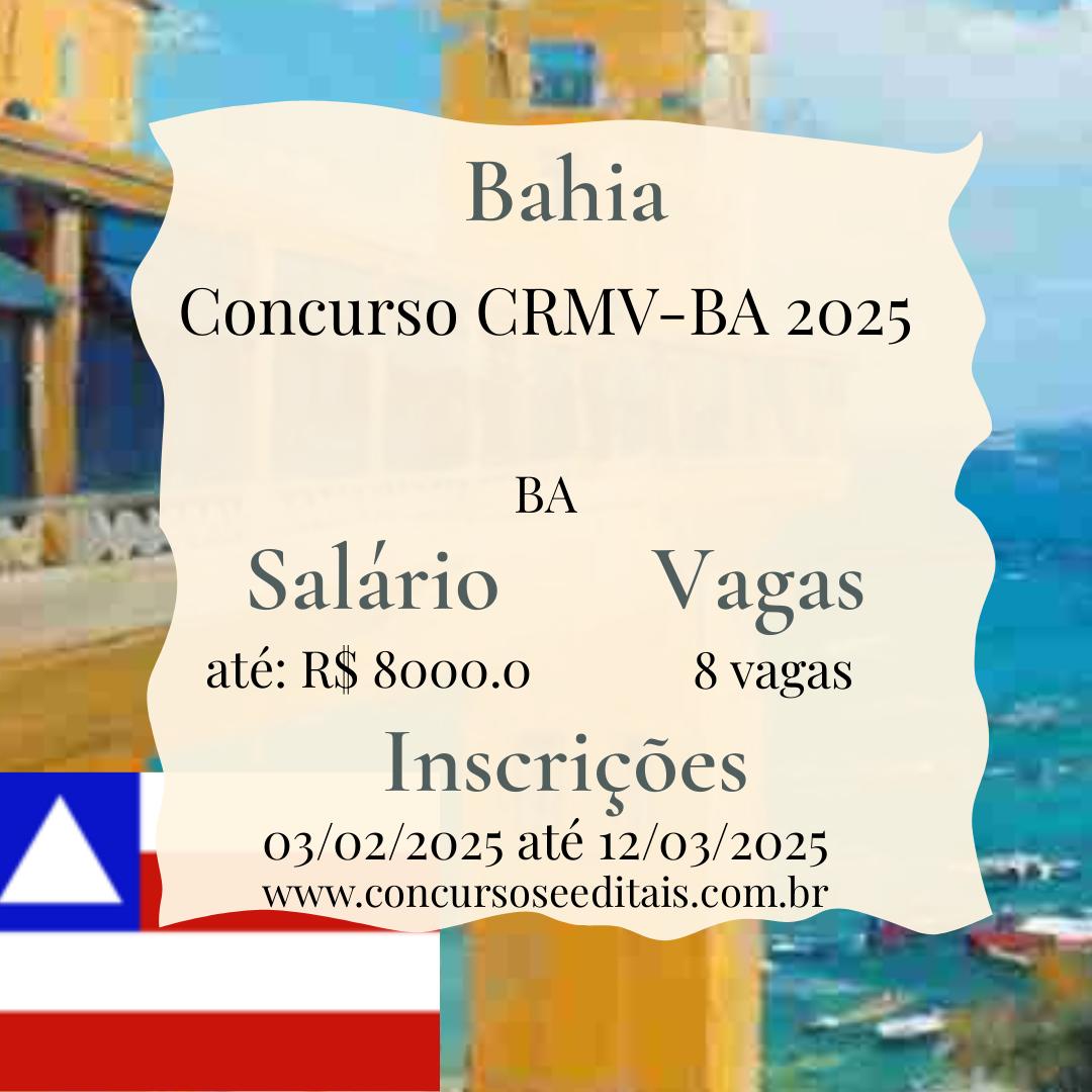 Concurso Público no CRMV-BA: 8 Vagas Abertas!