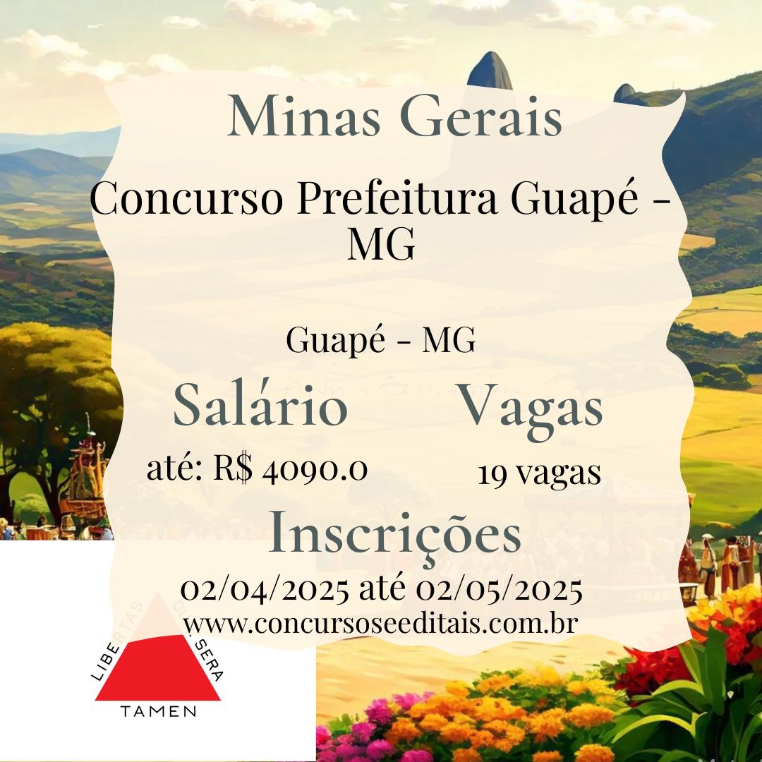 Concurso Público em Guapé-MG: 19 Vagas Abertas!