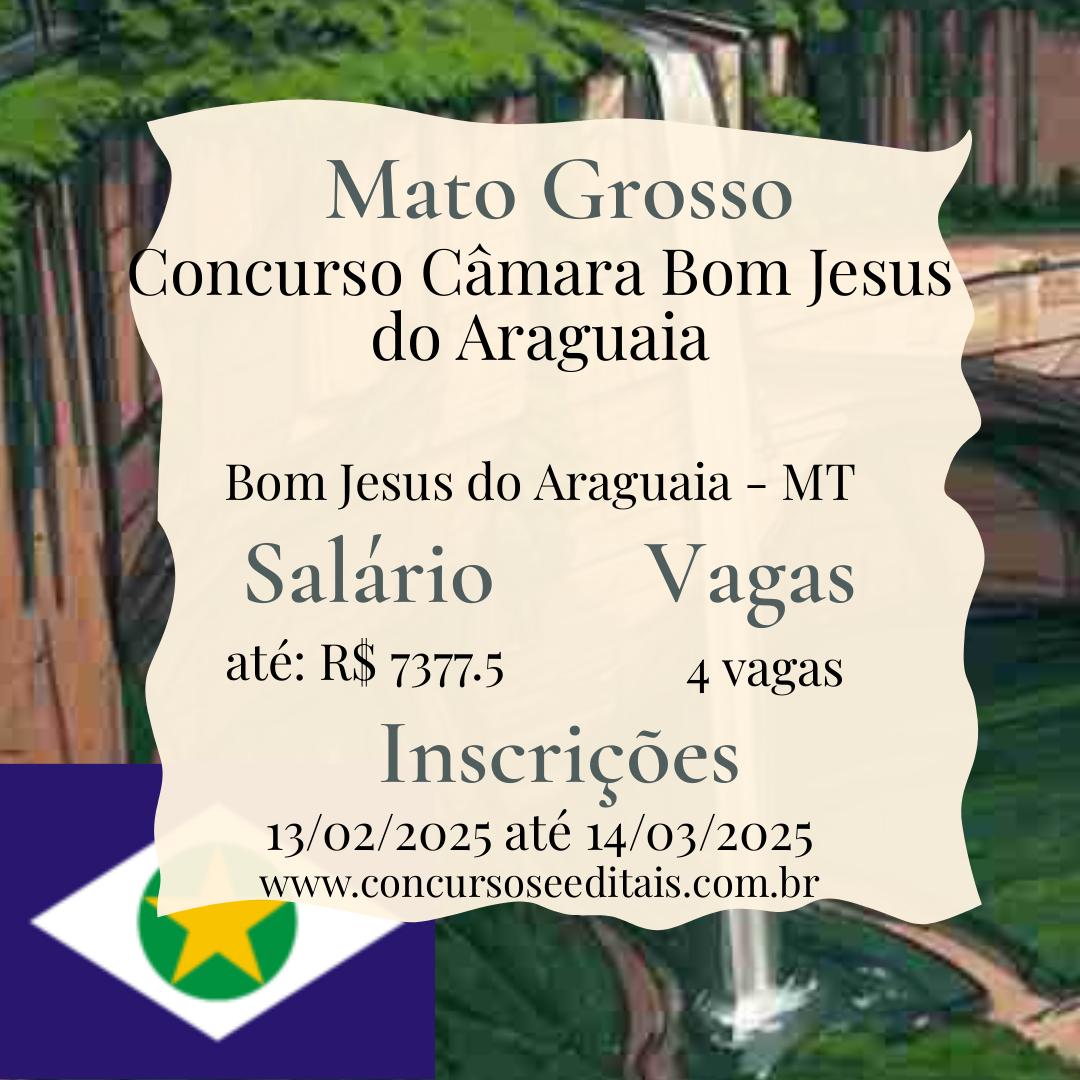 Concurso Público em Bom Jesus do Araguaia (MT)!