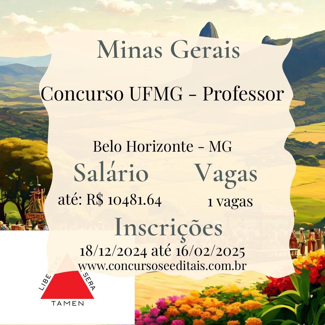 Concurso UFMG para Professores de Métodos Quantitativos!