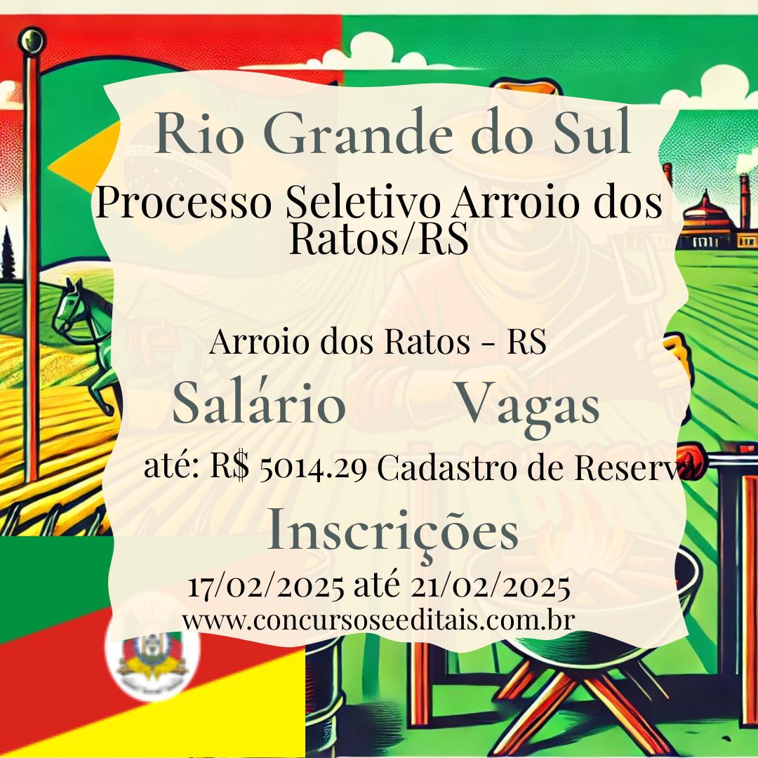 Prefeitura de Arroio dos Ratos Abre Processo Seletivo!  🎉