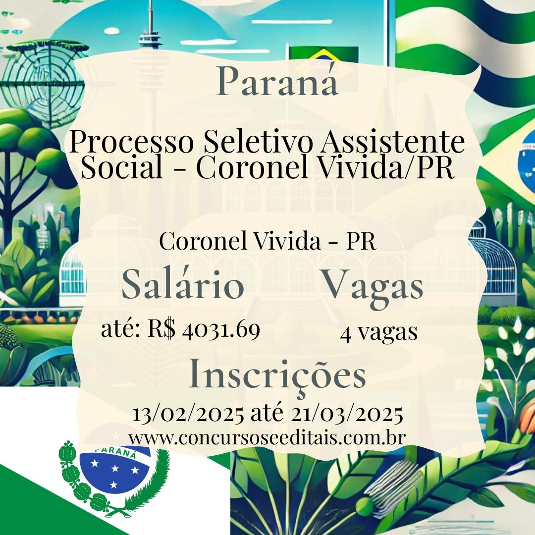 Emprego em Coronel Vivida: Vagas para Assistente Social!