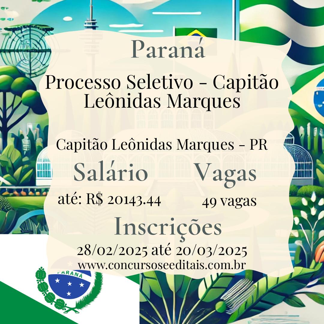 Emprego em Capitão Leônidas Marques: 49 Vagas Abertas!