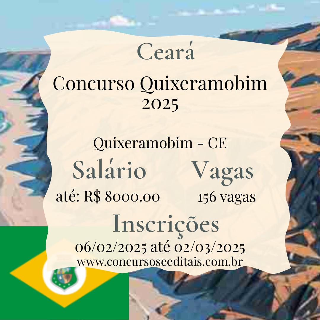 Concurso Público em Quixeramobim-CE: 156 Vagas Abertas!